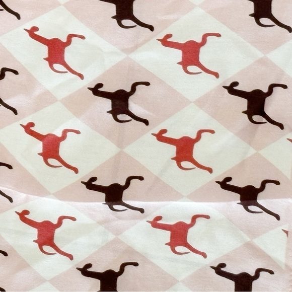 WINSLY Pink Brown Equestrian Horse Print 100% Silk Square Scarf 20” X 20” - Picture 3 of 7
